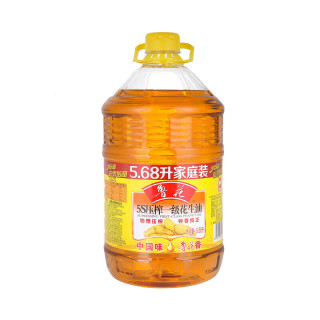luhua 鲁花 香飘万家 5S压榨一级浓香花生油 5.68L