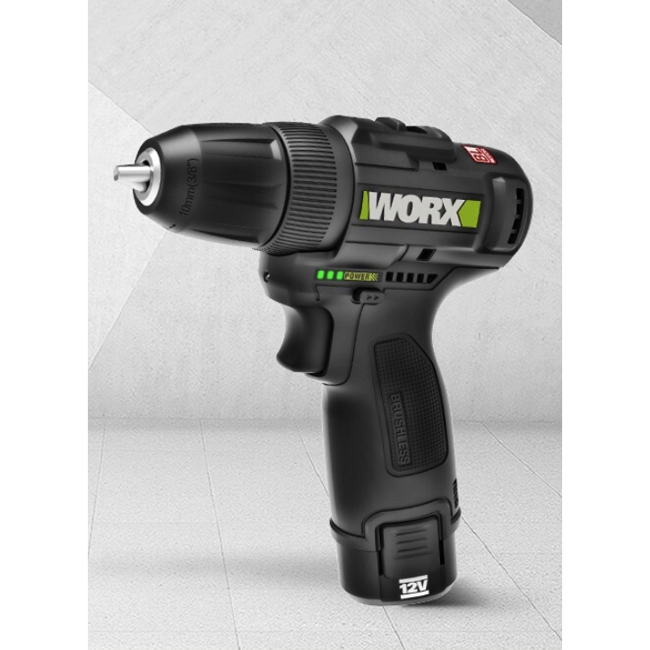 worx 威克士 we210 专业级无刷充电电钻 38nm大扭矩 2.0ah单电标配