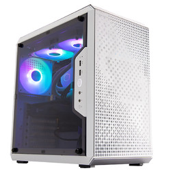 COOLER MASTER 酷冷至尊 Q500L 白色版 ATX电脑机箱(ATX/配两块防尘网/透明侧板/电源上置/支持长显卡)