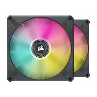 美商海盗船 ML140 RGB ELITE 精英版 两颗装 14cm风扇 黑色