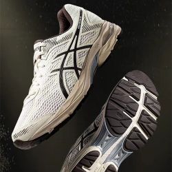 asics 亚瑟士 黑金复古跑鞋gel-flux 4潮男透气减震运动鞋夏小白鞋