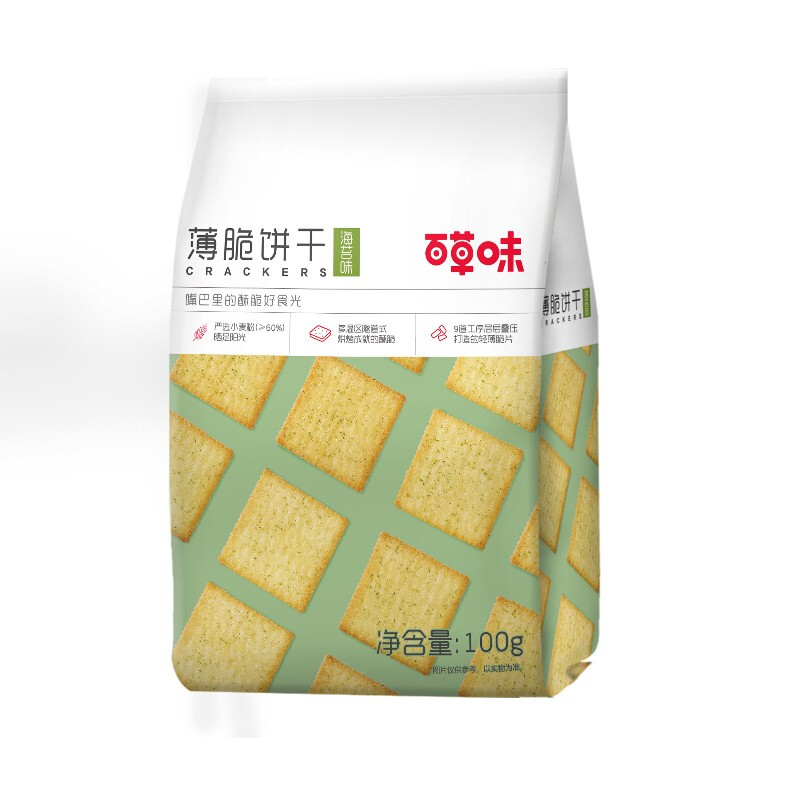 Be&Cheery 百草味 薄脆饼干 海苔味 100g