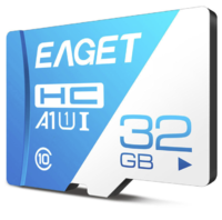 EAGET 忆捷 T1 蓝白卡 Micro-SD存储卡（USH-I、V30、U3、A1）32GB
