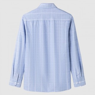 ROMON 罗蒙 男士长袖衬衫 43H300583 蓝线格