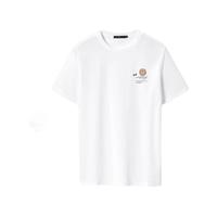 HLA 海澜之家 男士圆领短袖T恤 HNTBJ2U265A 米白 4XL