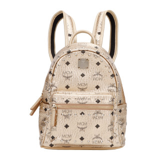 MCM Stark Visetos系列 女士铆钉双肩包 MMK8AVE66T1001