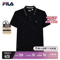 FILA 斐乐 官方男子短袖POLO衫2022夏新款针织柔软舒适休闲SORONA