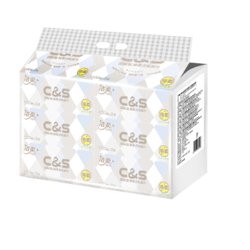 C&S 洁柔 布艺方格系列 抽纸 3层100抽6包（195*123mm）