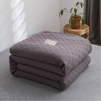Mian 眠度 全棉毛巾被多功能盖毯 咖啡 150*200cm