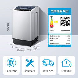 Midea 美的 官方旗舰美的5.5/6.5KG洗衣机全自动家用迷你小型的波轮洗脱租房