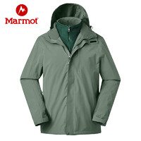 Marmot 土拨鼠 户外运动男士气保暖抓绒三合一冲锋衣