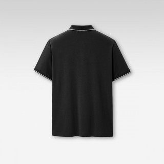 HLA 海澜之家 先锋系列 男士短袖POLO衫 HNTPW2U050A 黑色 XL
