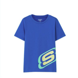 SKECHERS 斯凯奇 L220B113/007G 儿童T恤 航海蓝 170cm