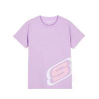 SKECHERS 斯凯奇 L220B113/00KC 儿童T恤 薰衣草紫 120cm