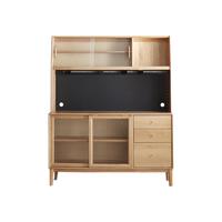 YESWOOD 源氏木语 Prague/布拉格系列 Y84Q07 实木餐边柜 1.25m上座+下座+洞洞板+电力导轨