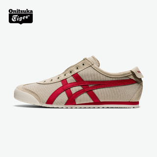 Onitsuka Tiger鬼塚虎 男女款百搭一脚蹬运动休闲鞋MEXICO 66 SLIP-ONys 白色-111 41.5 香槟色 42