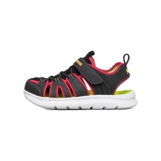 SKECHERS 斯凯奇 C-FLEX SANDAL II 男童凉鞋 400041L/BKRD 黑色/红色 33.5码