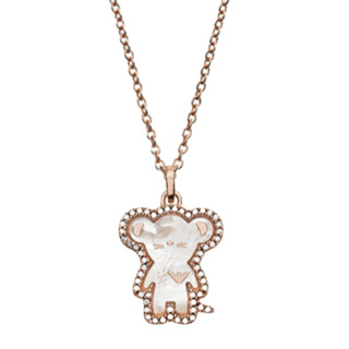 emporioarmani阿玛尼eg3424221小熊925银镀金贝母项链42cm