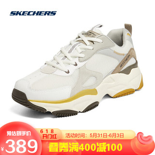 Skechers斯凯奇情侣款老爹鞋运动休闲鞋149895 NTPK自然色/粉红色(女款) 35 WYL白色/黄色(男款) 39