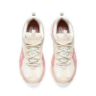 Skechers斯凯奇情侣款老爹鞋运动休闲鞋149895 NTPK自然色/粉红色(女款) 35 NTPK自然色/粉红色(女款) 37