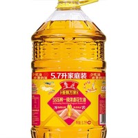 百亿补贴：luhua 鲁花 香飘万家 5S压榨一级浓香花生油 5.7L