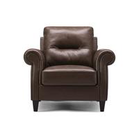  顾家家居 KUKA  DK.1015 小户型皮艺沙发 1双 复古棕