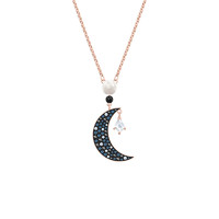 黑卡会员：施华洛世奇 Symbolic系列 女士星星月亮吊坠星月项链 5489534