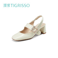tigrisso 蹀愫2022夏新款少女玛丽珍鞋钻扣气质后空凉鞋TA32288-80t预售
