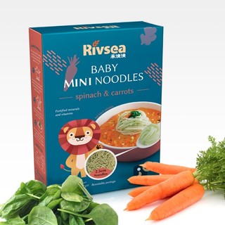 Rivsea 禾泱泱 婴幼儿碎细面 国行版 菠菜胡萝卜味 160g