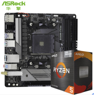 ASRock 华擎 B550M-ITX/ac主板+AMD 锐龙5 5600G处理器 主板CPU套装