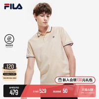 FILA 斐乐 官方男子短袖POLO衫2022夏季新款时尚运动休闲液氨上衣男