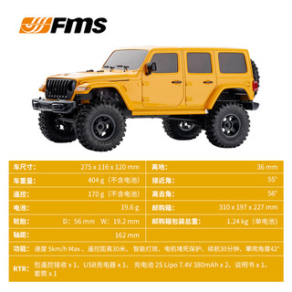 FMS 菲摩斯 1:18沙漠风暴遥控越野车RC四驱仿真专业玩具电动模型车