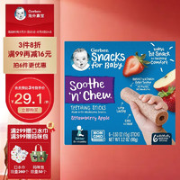 Gerber 嘉宝 磨牙棒 草莓苹果口味 二段6个月及以上 （6X15G）原装进口