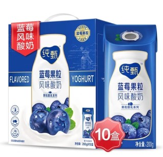 MENGNIU 蒙牛 纯甄 常温风味酸牛奶 蓝莓果粒 200g*10盒