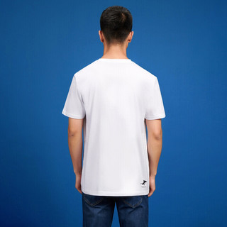 HLA 海澜之家 MR.BLACK系列 男女款圆领短袖T恤 HNTBJ2Q410A 米白花纹 L