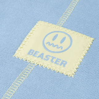 BEASTER 男女款纯棉短裤 B22230J025 灰蓝色 XL