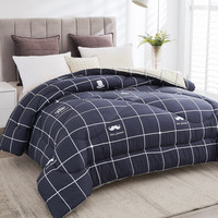 Nan ji ren 南极人 亲肤舒适纤维春秋被 奶白深灰 180*200cm 4斤