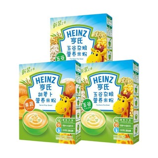 Heinz 亨氏 五大膳食系列 米粉 2段 五谷杂粮味 225g*2盒+胡萝卜味 225g