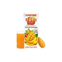 KAGOME 可果美 野菜生活复合果蔬汁饮料 胡萝卜和芒果风味 200mL*12瓶