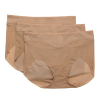 Aimer 爱慕 KIKI系列 女士三角内裤套装 AM221371 3条装 裸色 L