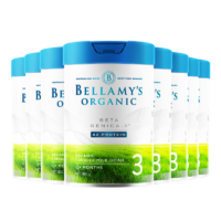 BELLAMY'S 贝拉米 澳洲进口贝拉米白金版有机A2配方奶粉3段800g*8罐装