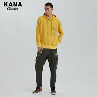 KAMA 卡玛 新款美式休闲套头连帽基础卫衣23650