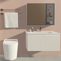 HOROW 希箭 2118系列+S17系列+沁霖系列 CZNT231003+LYHS001-2104B-A1 太空铝浴室柜+300mm坑距智能马桶+花洒套装