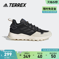adidas TERREX官方旗舰店HIKSTER男子夏户外运动徒步登山鞋FZ3406 40 黑/米黄