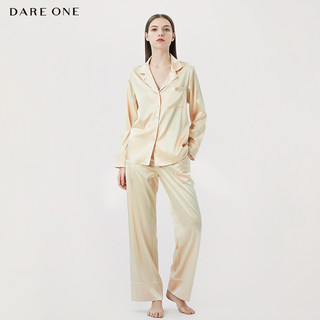 DARE ONE真丝情侣睡衣女长款LUCKY桑蚕丝家居服春夏奢侈品女装送女友生日礼物 云紫色（明星同款） 160(S)