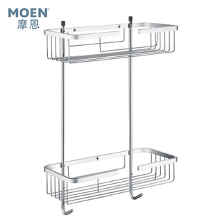 MOEN 摩恩 90133 方形角蓝置物架 双层