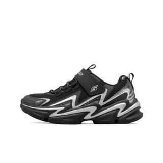 SKECHERS 斯凯奇 WAVETRONIC 男童休闲运动鞋 403603N/BKSL 黑色/银色 28.5码