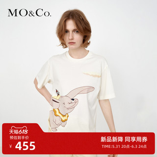 MO&Co. 摩安珂 X 迪士尼小飞象 女士圆领短袖T恤 MBB1TEE001