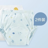 PLUS会员：全棉时代 婴儿训练裤 2条装90/50