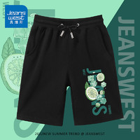 PLUS会员：JEANSWEST 真维斯 男士短裤 2022060105-DK1